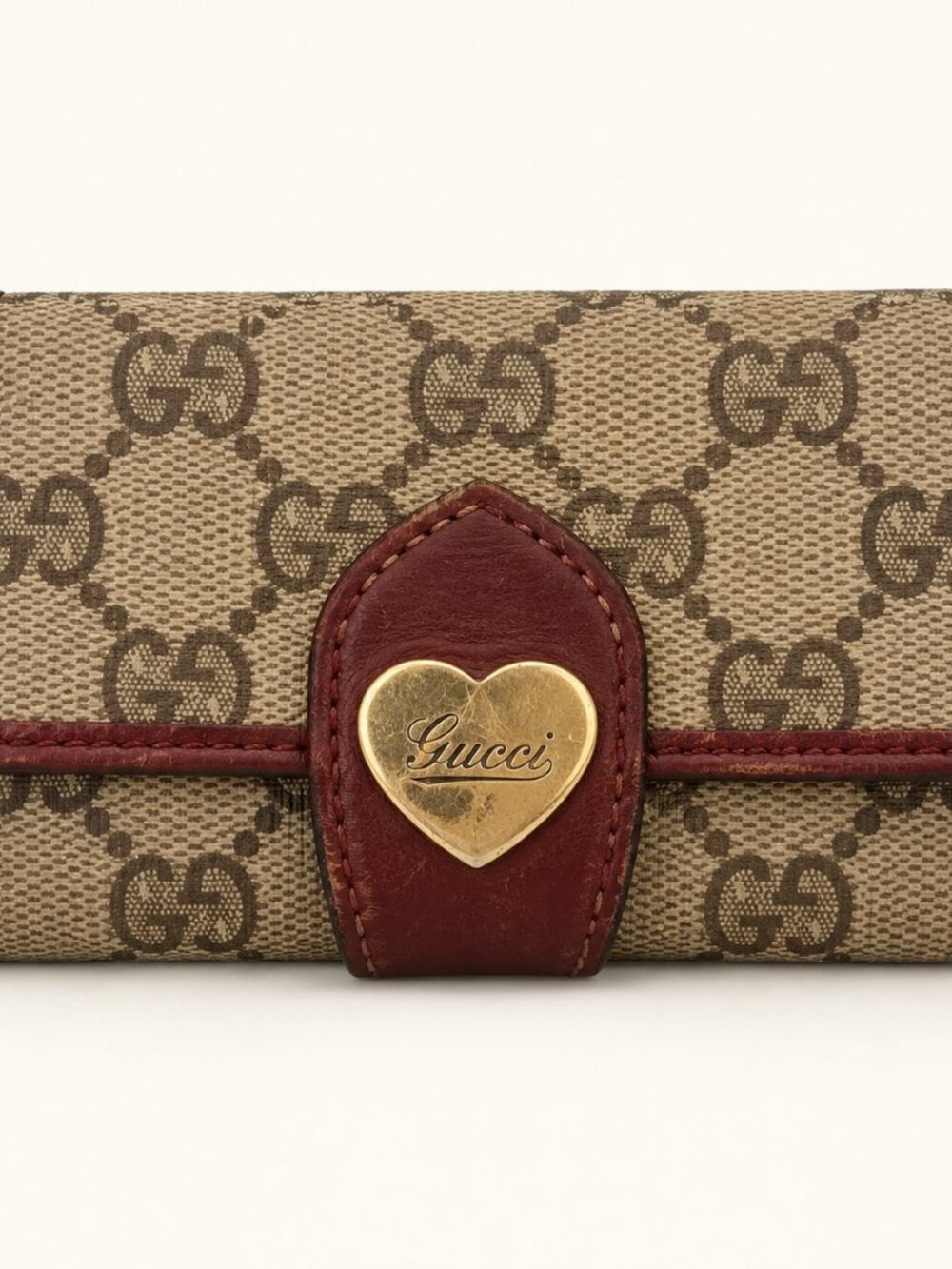 Gucci GG Canvas Lovely Heart 6-Key Holder